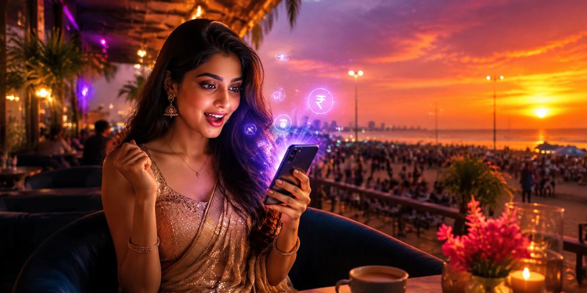 Indian player using mobile payment on lottery platform in Chennai