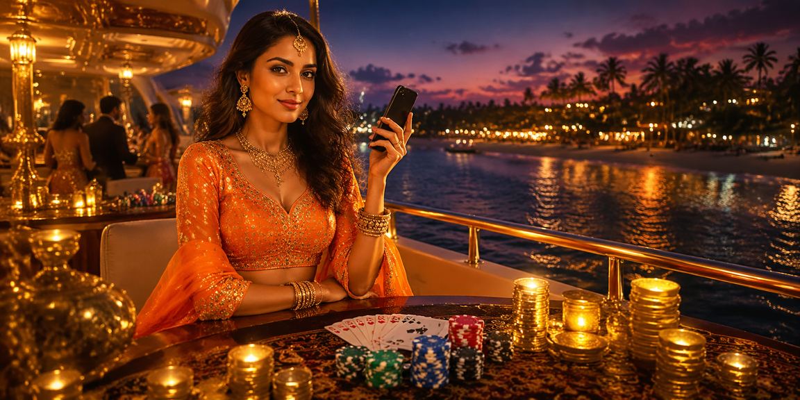 Players gathering around a game table playing rummy on beachside Goa