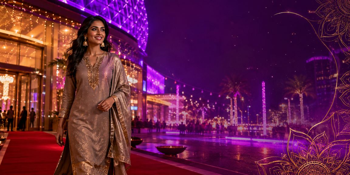 Indian woman enjoying casino games online on mobile